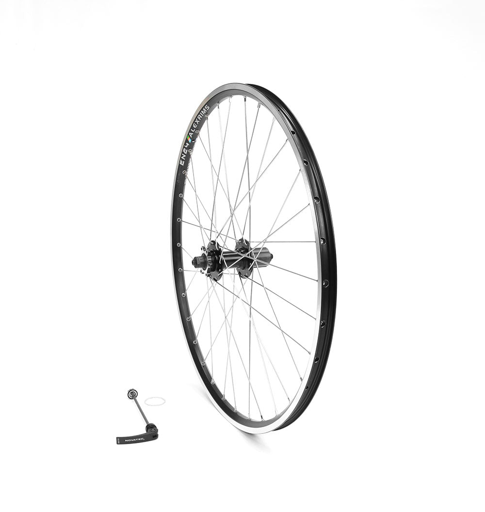 WHEEL 26" FRONT NOVATEC D481SBT DISC 6 BOLT QR MD23 DISC RIM BLK