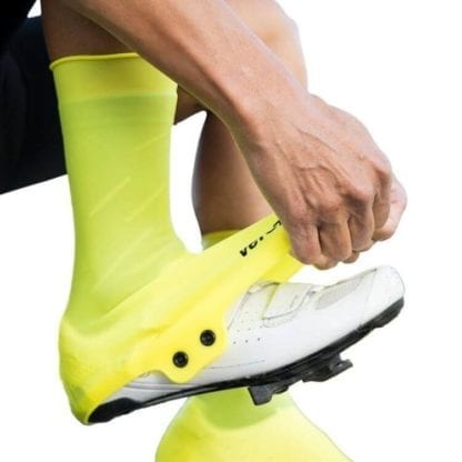VELOTOZE TALL SHOE COVER SILICONE WITH SNAPS VIS YELLOW 1