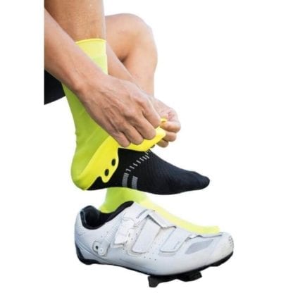 VELOTOZE TALL SHOE COVER SILICONE WITH SNAPS VIS YELLOW 3