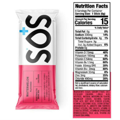 SOS Daily Hydration Sachets Watermelon Nutritional