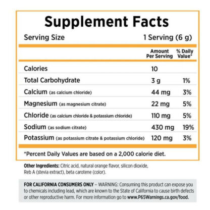 SALTSTICK DRINKMIX tart orange nutritional