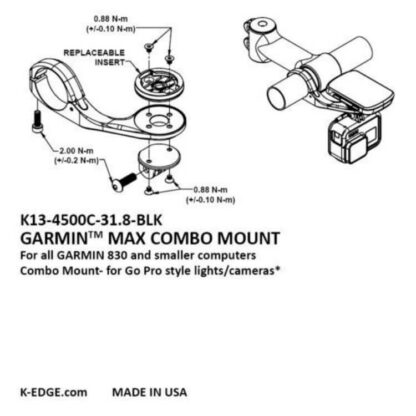 K-Edge MAX Combo Mount for Garmin 4