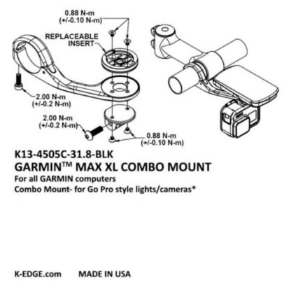 K-Edge MAX XL Combo Mount for Garmin 4