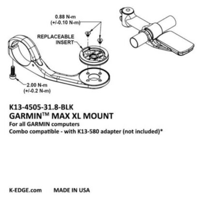 K-Edge MAX XL Mount for Garmin 2