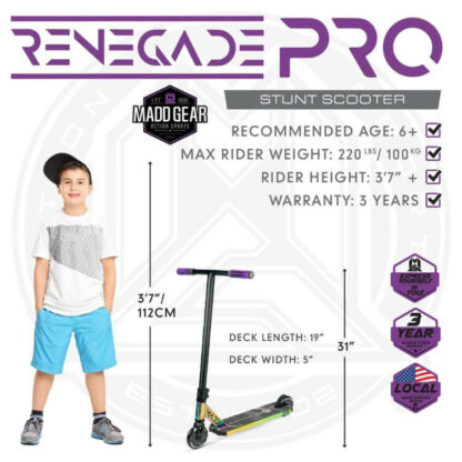 MADD GEAR RENEGADE PRO SCOOTER NEOCHROME 2