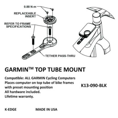 K-Edge Top Tube Mount for Garmin 3